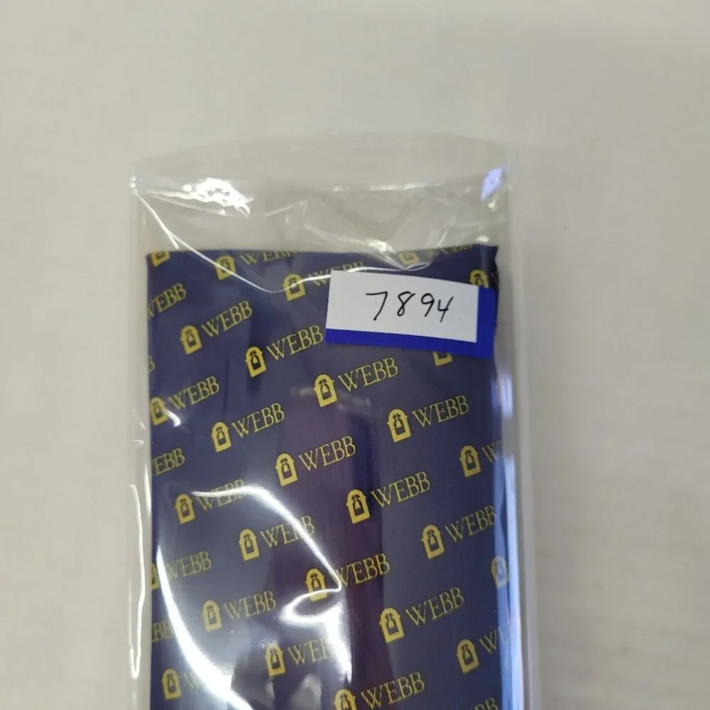 Vineyard Vines‎ Custom Collection Webb Tie Mens Necktie Blue Gold All Over Print